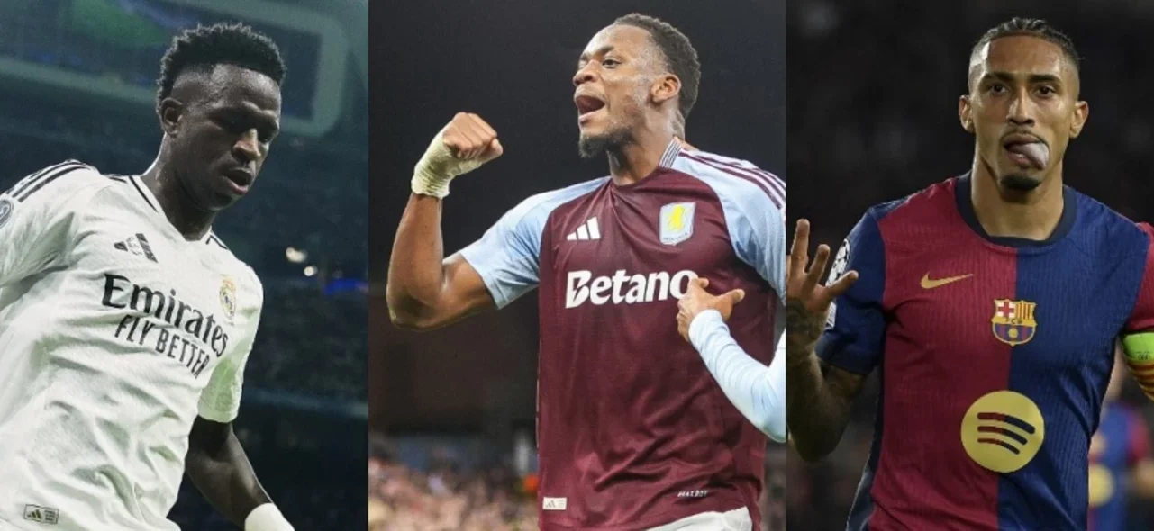 Vinicius, Jhon Durán y Raphinha en Champions League - AFP