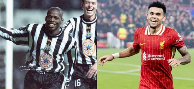 Faustino Asprilla felicitó a Luis Díaz / AFP