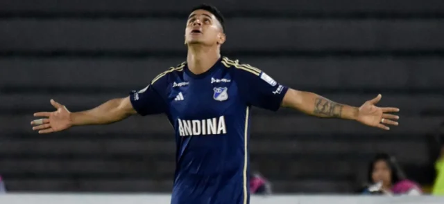 Daniel Cataño fue reemplazado en el minuto 90 en el Millonarios vs. pasto / VizzorImage / Luis Ramirez