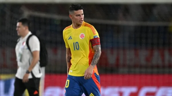 James Rodríguez dejó ver su enojo tras la derrota ante Ecuador