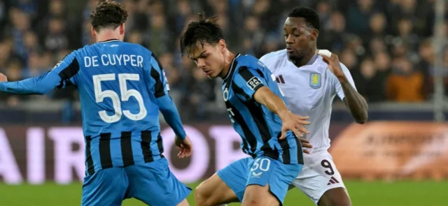 Jhon Durán ingresó a los 58 minutos frente a Brujas de Bélgica / AFP