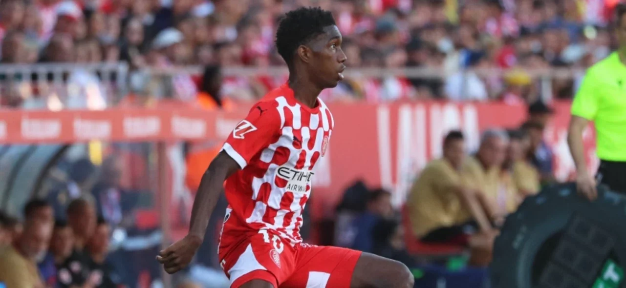 Yaser Asprilla, volante de Girona de España - AFP