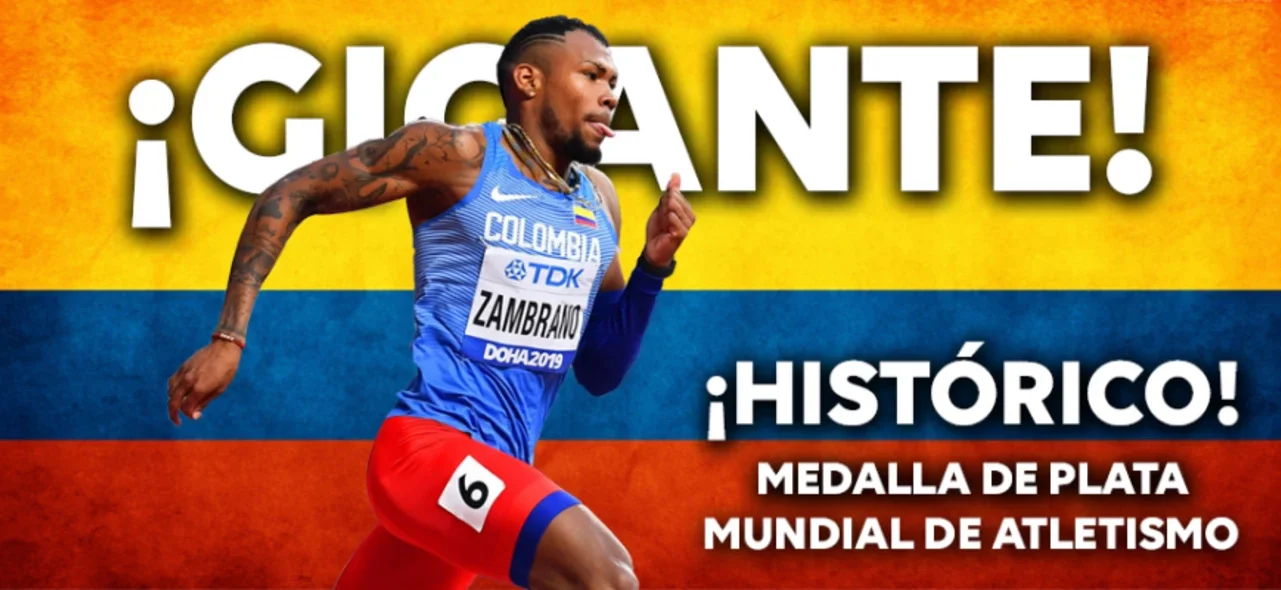 Anthony Zambrano hace historia en el Mundial de Atletismo: plata en los 400 metros