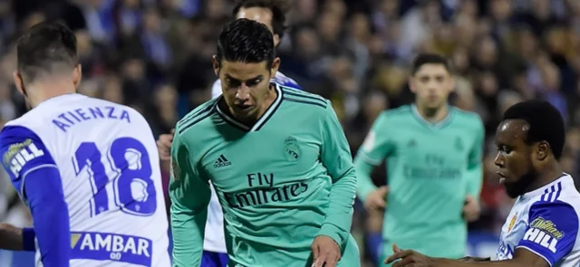 James Rodríguez, presente en el triunfo de Real Madrid sobre Zaragoza en Copa del Rey