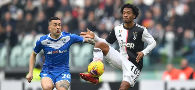 Juan Guillermo Cuadrado anotó en el triunfo de Juventus frente a Brescia
