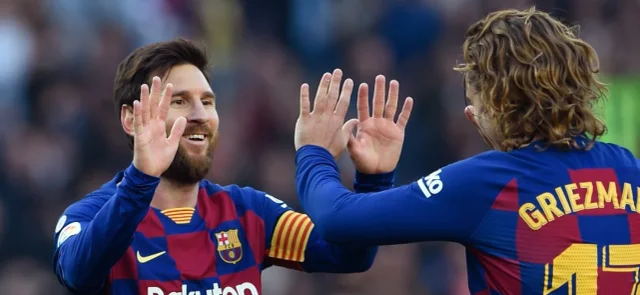 Messi y Griezmann, los delanteros con más duelos disputados en LaLiga