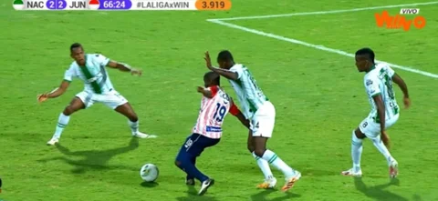 Observa aquí los goles del empate entre Nacional y Junior