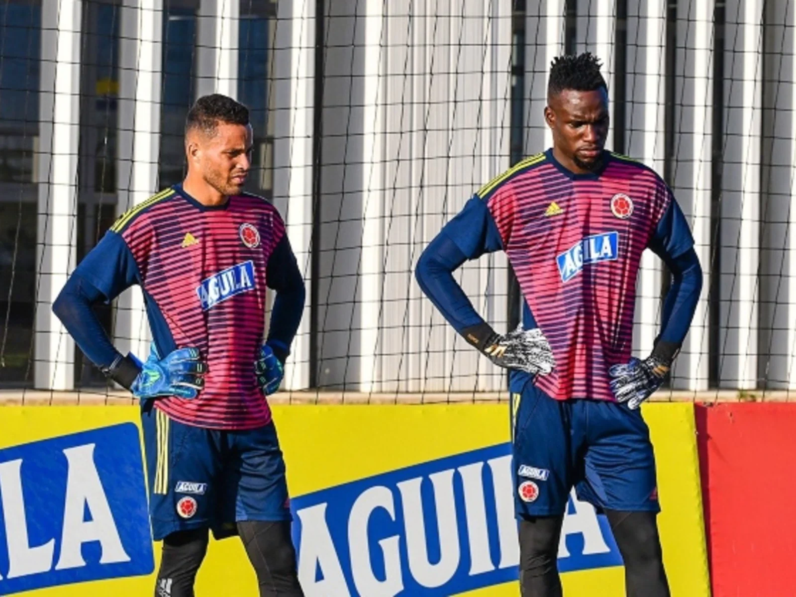 José Chunga y Juan Moreno en la práctica. / Foto: FCF