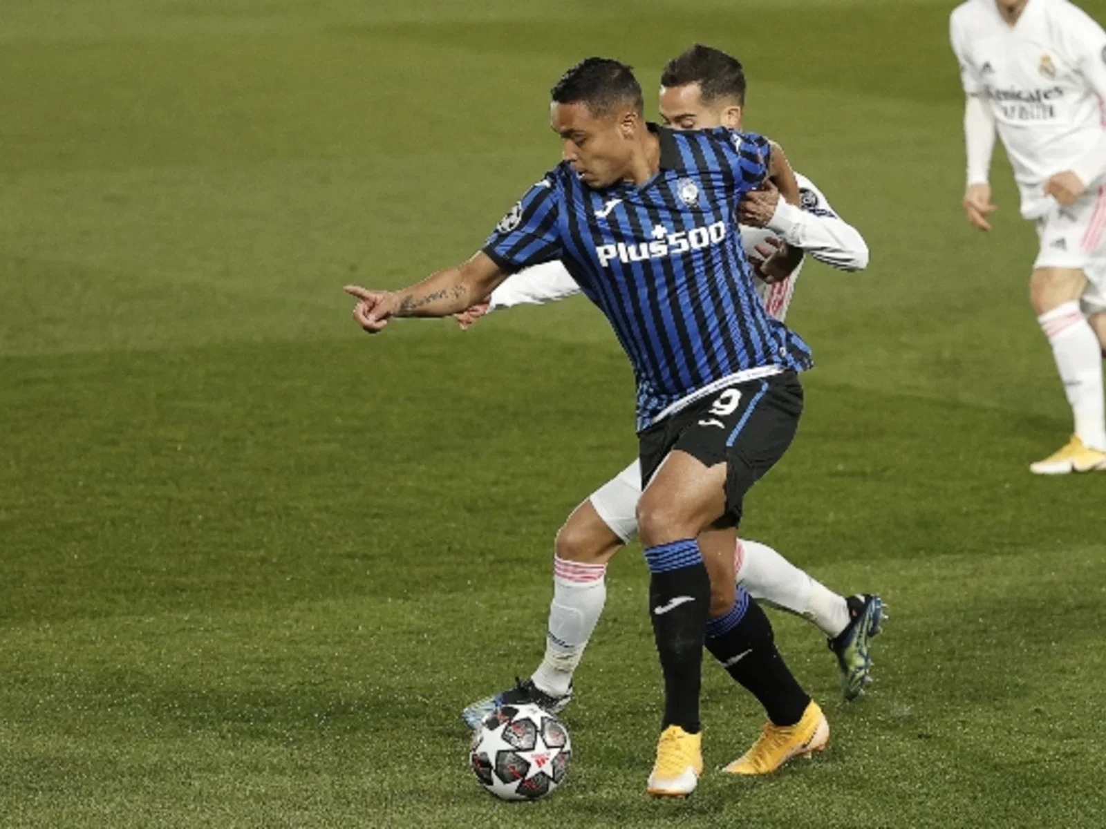 Luis Muriel marcó el descuento para Atalanta frente a Real Madrid. / Foto: AFP