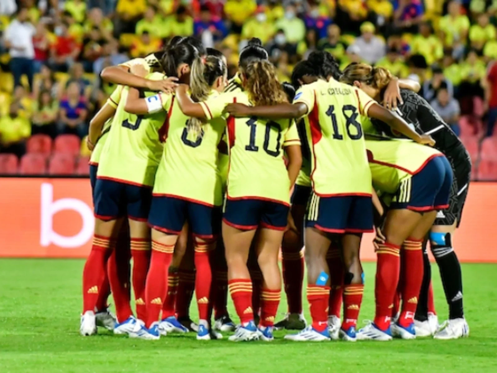 La 'tricolor' previo al inicio del partido - Foto: VizzorImage/ Jaime Moreno