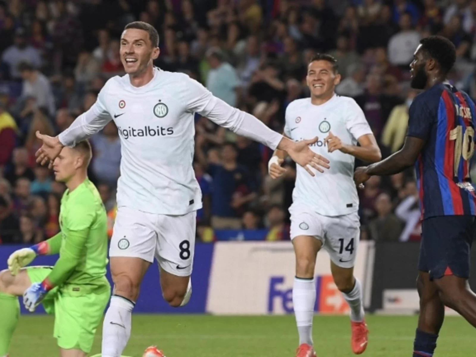 Inter de Milán se alcanzó a ilusionar con una victoria ante los 'blaugranas'. / Foto: AFP.