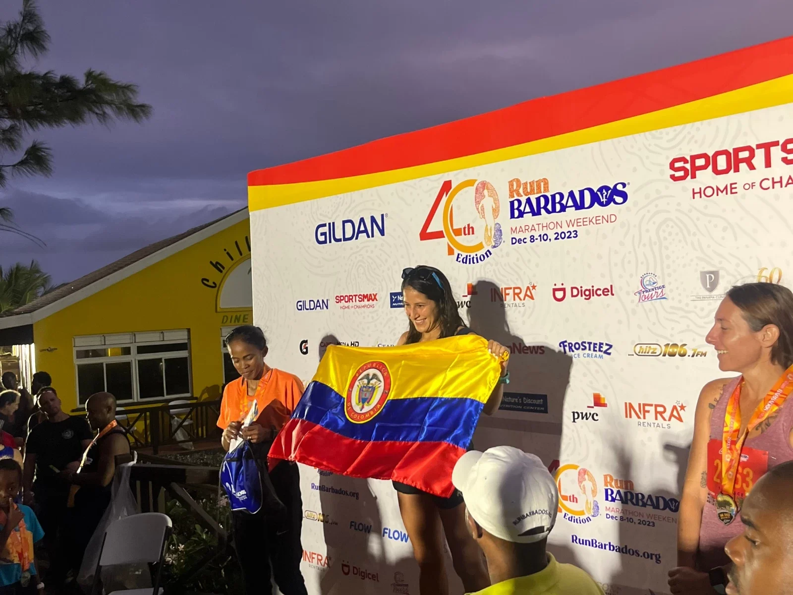 Leidy Lozano, atleta colombiana, ganadora de la carrera de 10 kilómetros