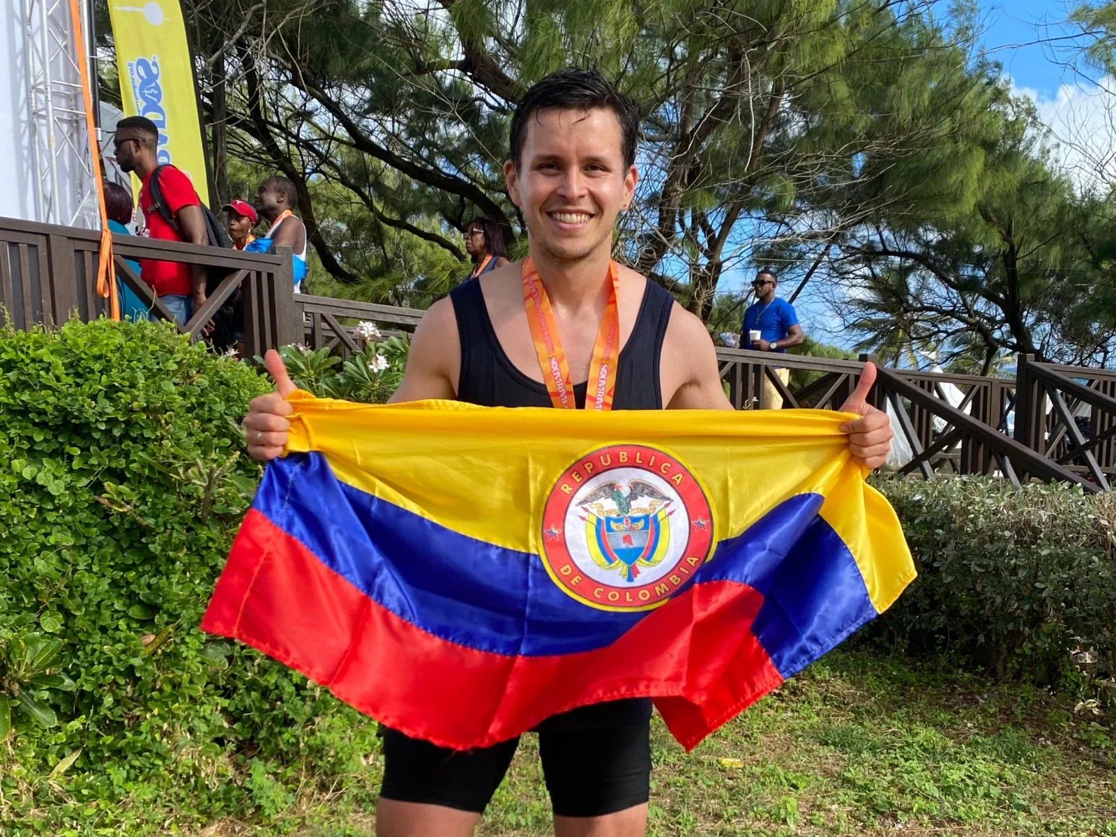 Juan Sebastián Vega, tercer lugar en la maratón
