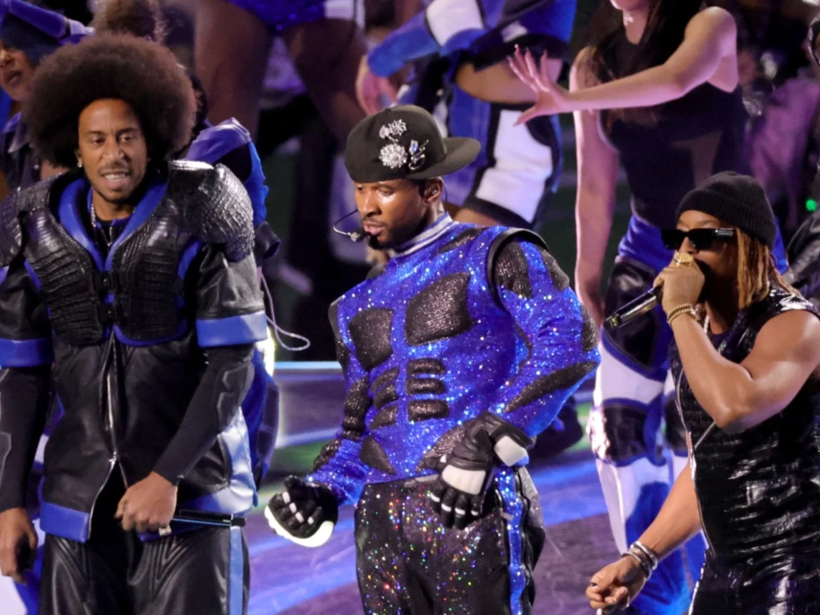 También estuvieron en escena Ludacris y Lil Jon. / Foto: AFP.