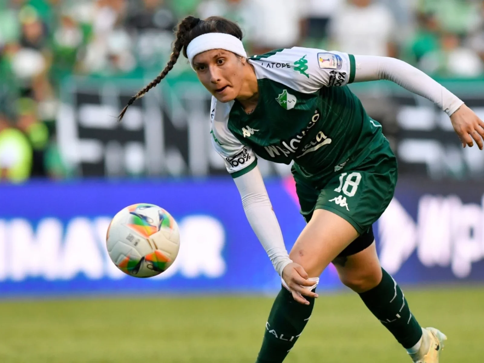 Ingrid Guerra marcó el gol del triunfo en la final ida de la Liga Femenina entre Cali y Santa Fe - VizzorImage