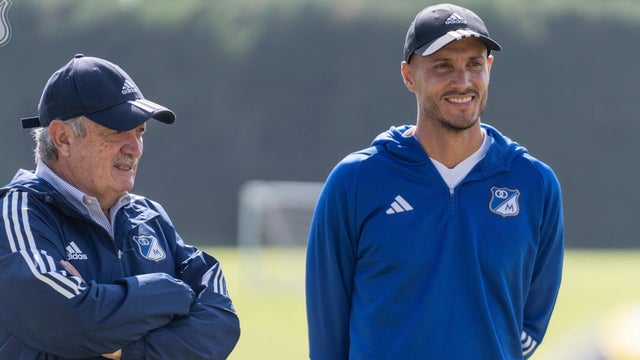David González en entreno con Millonarios