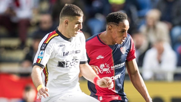 Yerry Mina fue víctima de una durísima falta en Italia