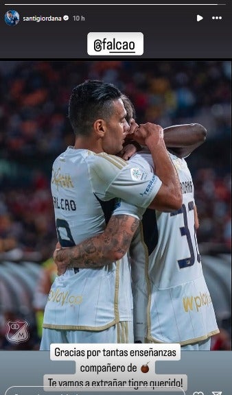 Mensaje de despedida de Santiago Giordana a Falcao