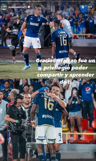 Mensaje de despedida de Jader Valencia a Falcao