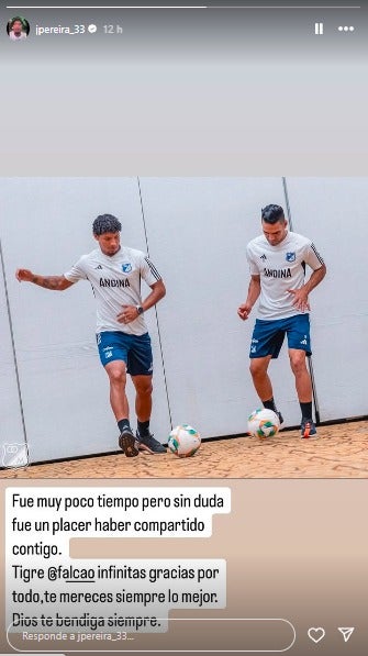 Mensaje de despedida de Juan Carlos Pereira a Falcao