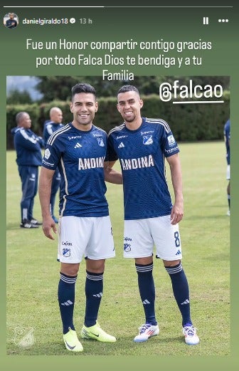 Mensaje de despedida de Daniel Giraldo a Falcao