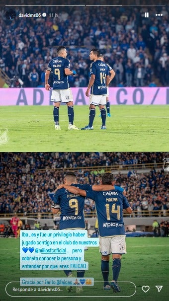 Mensaje de despedida de David Mackalister Silva a Falcao