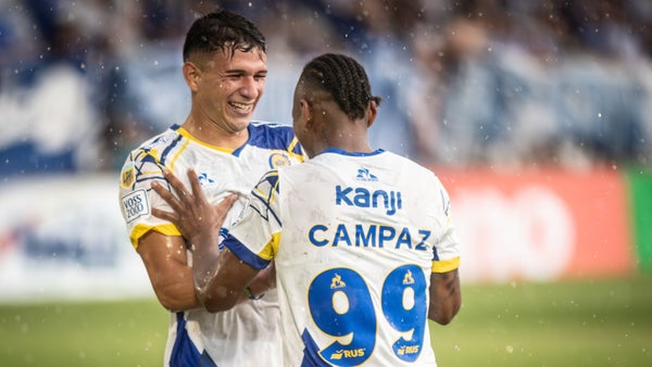 ¡Debut y gol! Jaminton Campaz marcó en goleada de Rosario Central