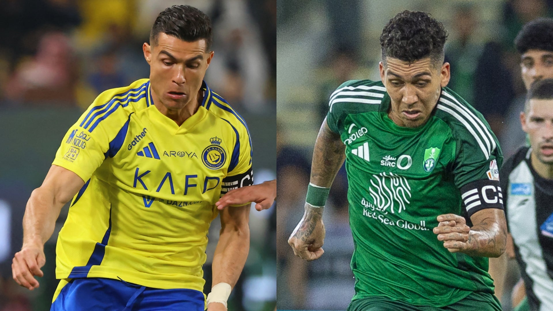 Cristiano Ronaldo y Roberto Firmino en Arabia - AFP