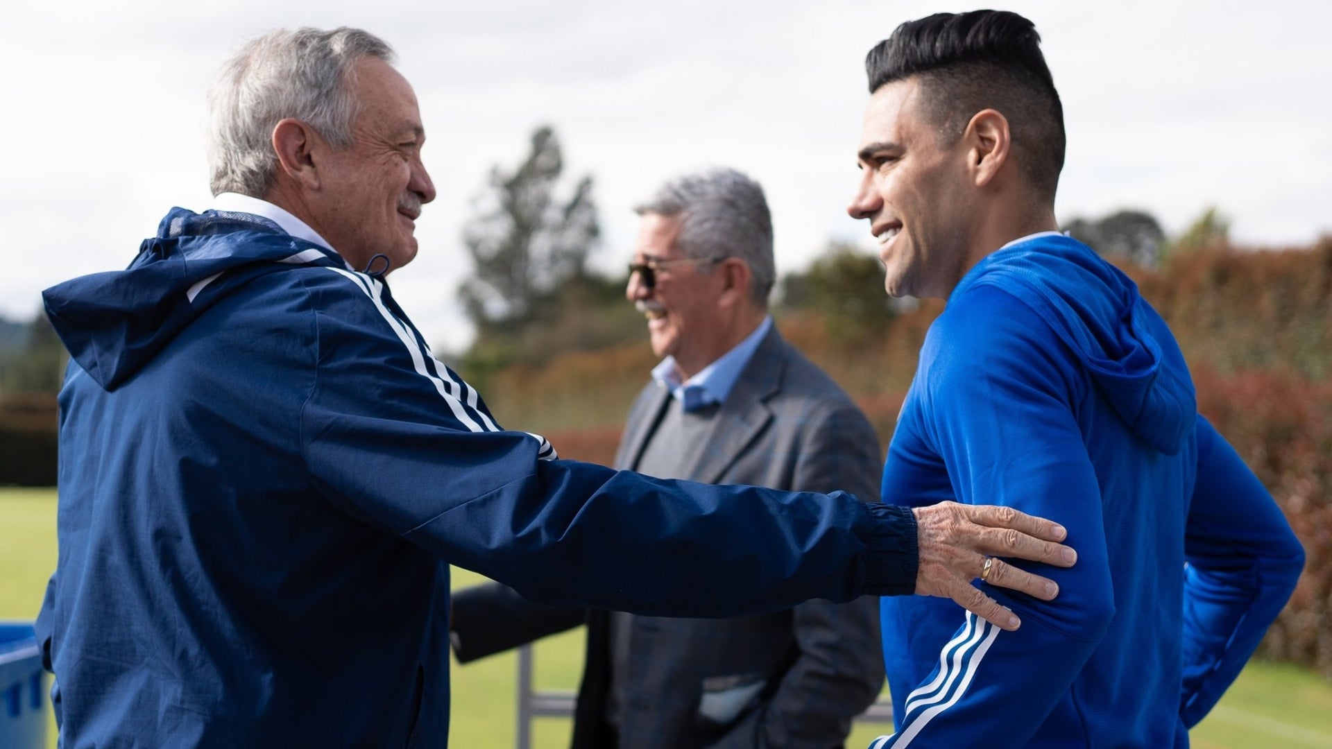 Falcao junto a Enrique Camacho