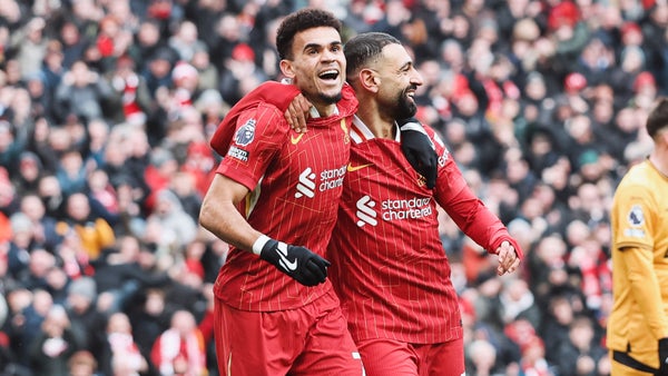 Luis Díaz marcó, provocó penal y brilló en Liverpool vs. Wolves