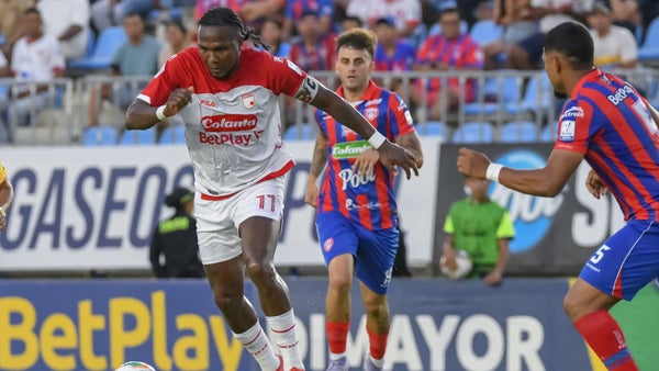 Santa Fe se perdió una clara opción de gol en Santa Marta Santa Fe se perdió una clara opción de gol en Santa Marta