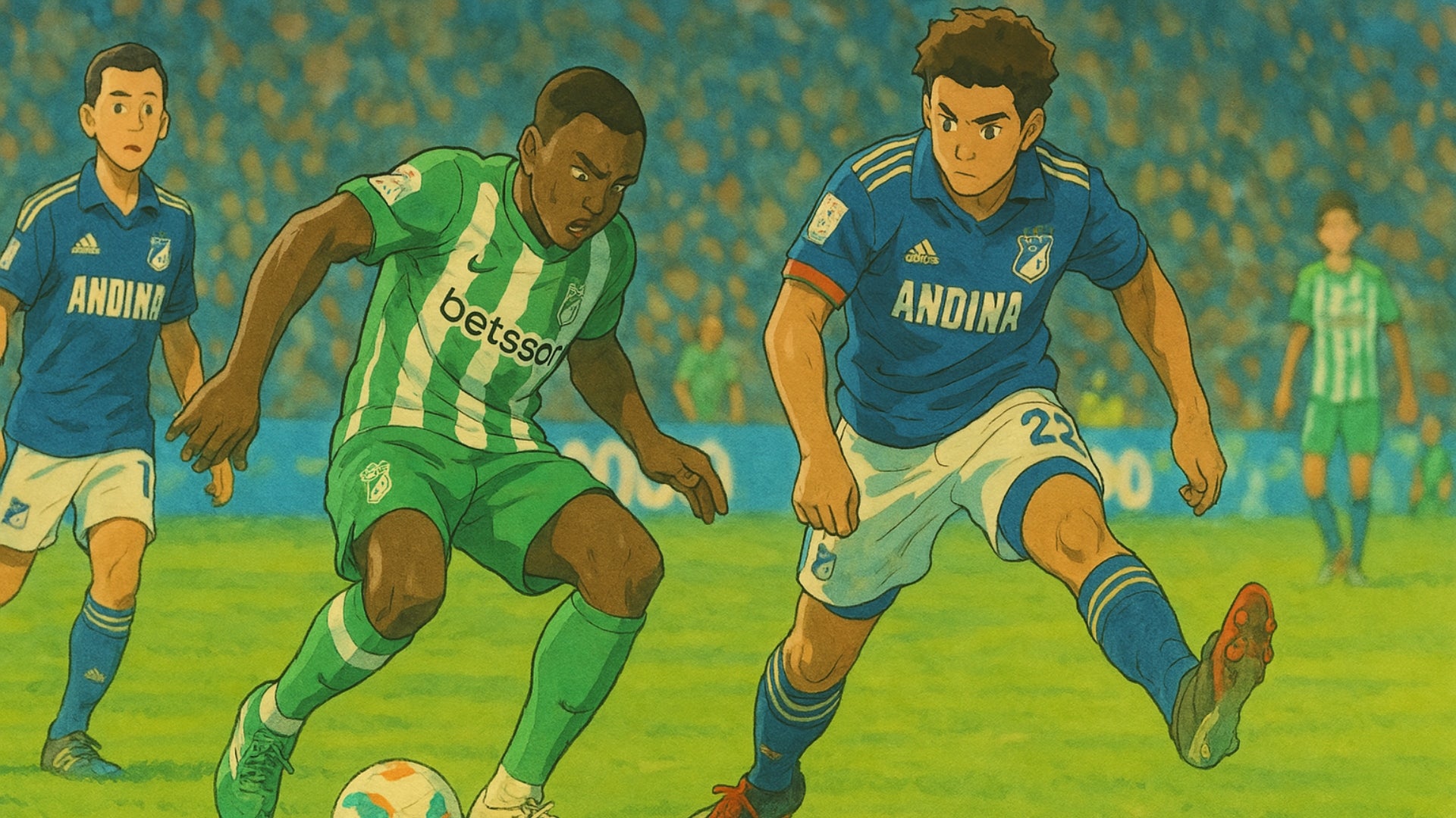 Millonarios vs Nacional en Ghibli - Chat GPT con VizzorImage