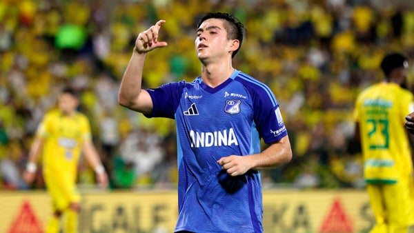 Daniel Ruiz se perdió el gol para Millonarios abajo del arco