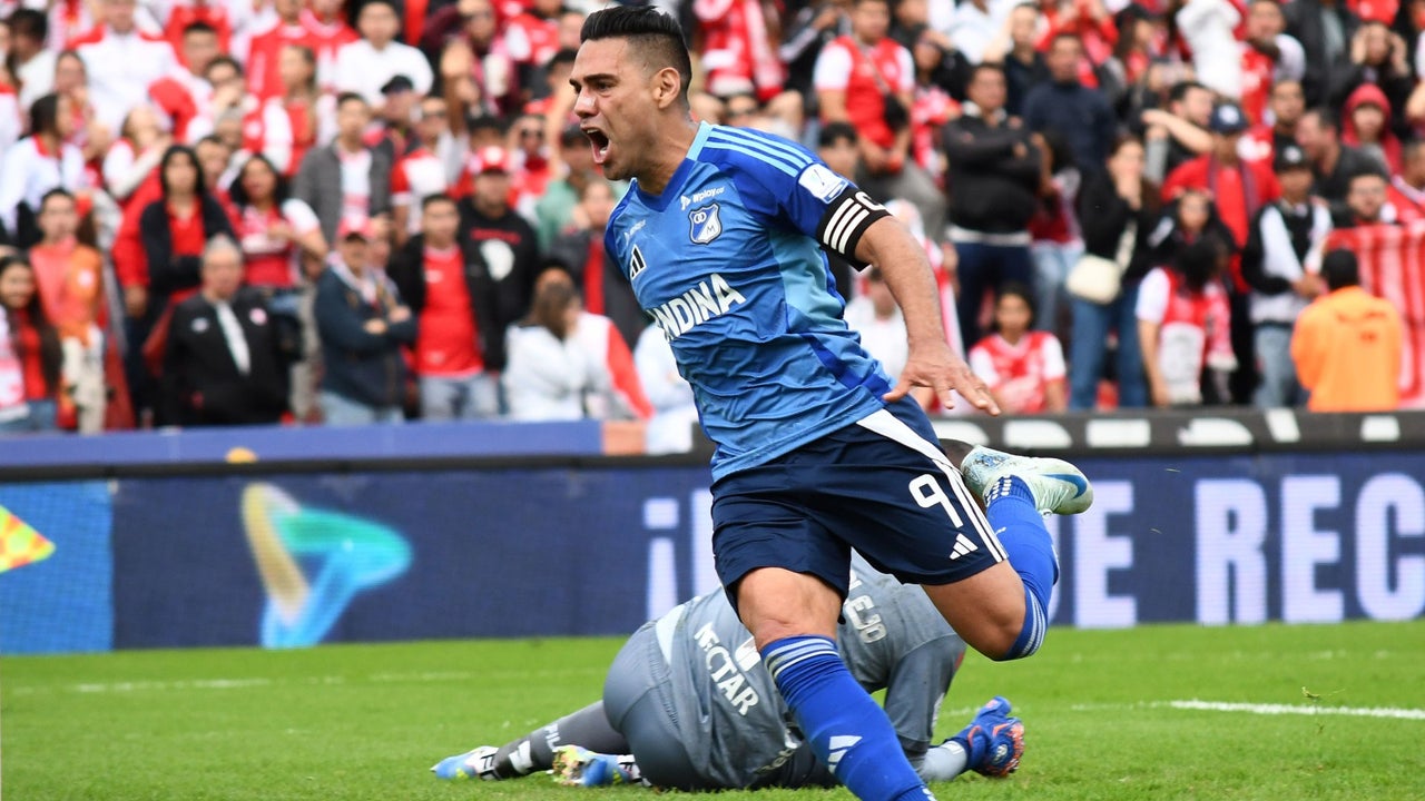 ¡Clásico 'azul'! Falcao le dio la victoria a Millonarios ante Santa Fe