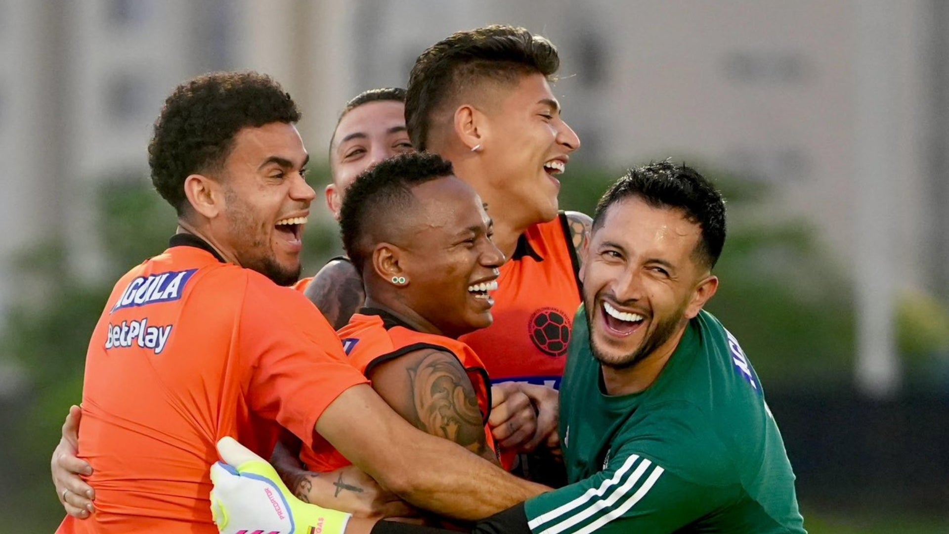 Luis Díaz, Jorge Carrascal, Jaminton Campaz, Camilo Vargas en selección Colombia - FCF