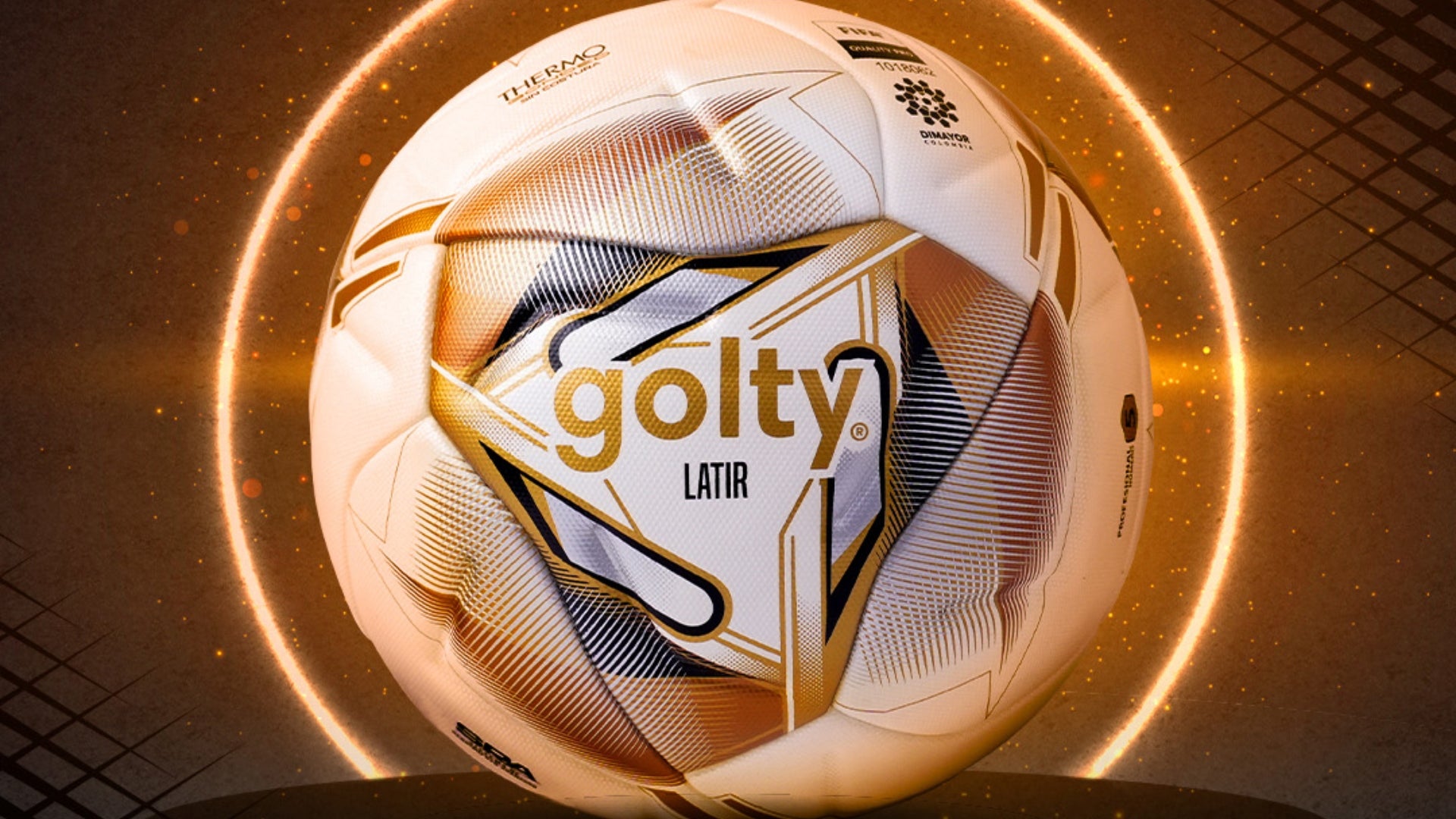 Balón Latir Gold Edition de Golty para la final del FPC - Dimayor