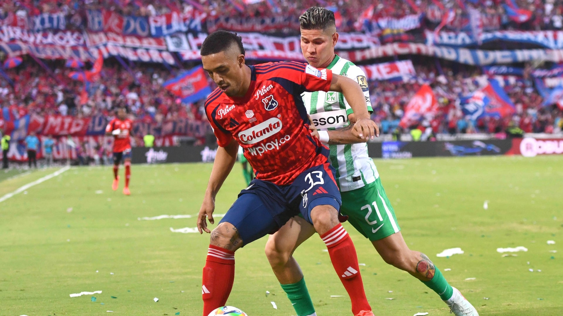 Daniel Londoño y Jorman Campuzano en Medellin vs Nacional - VizzorImage