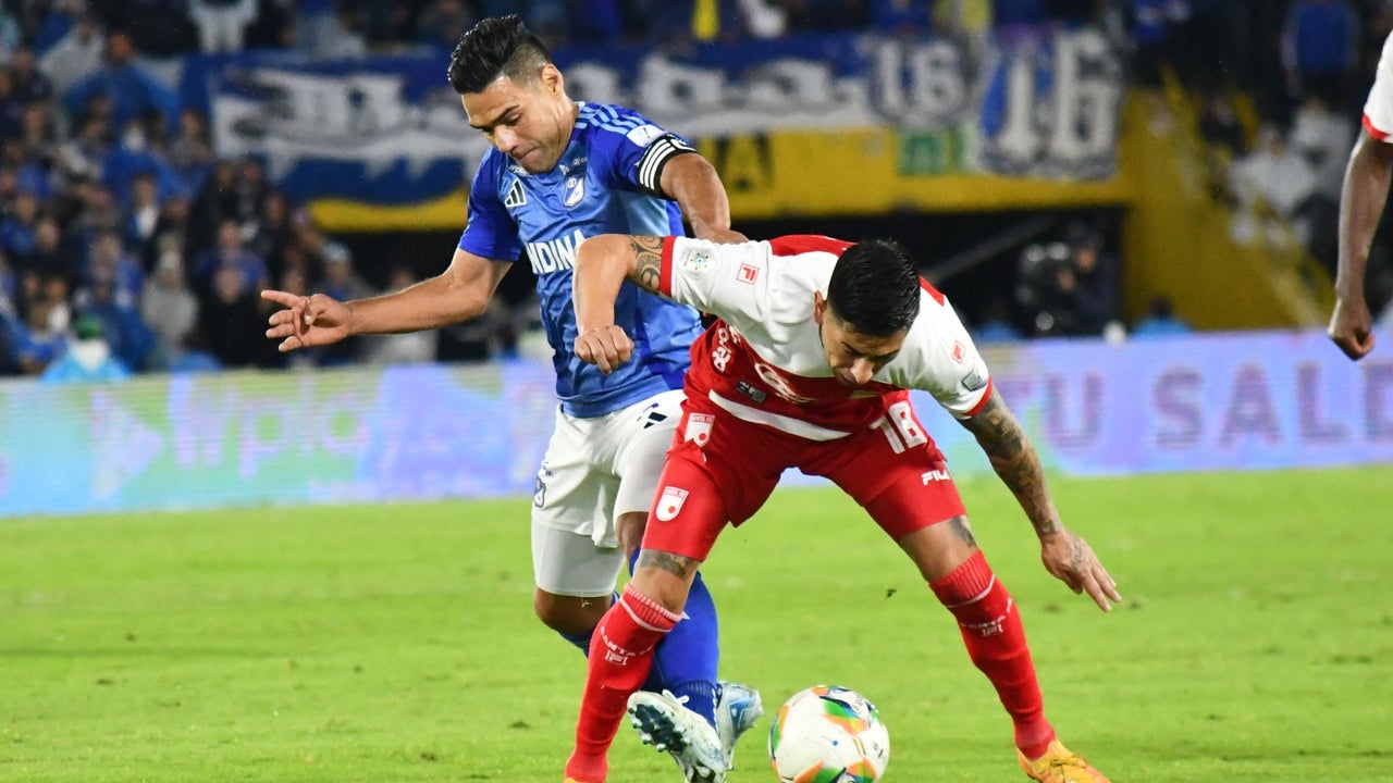 Falcao se devoró el gol del descuento de Millonarios vs. Santa Fe