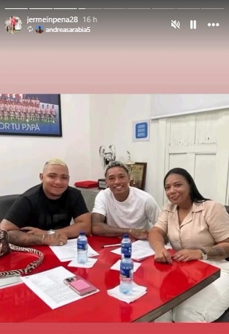 Jermein Peña renovó con Junior hasta 2026 - @jermeinpena28
