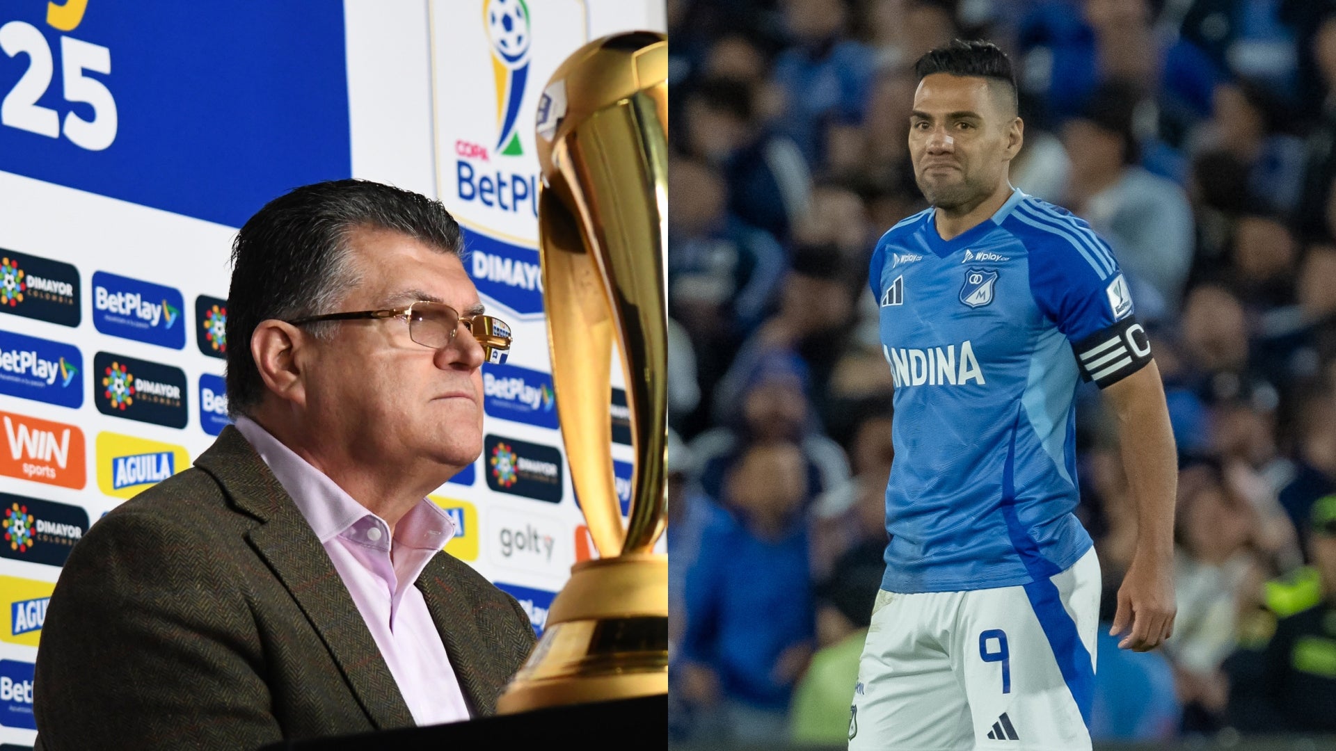 Presidente de la Dimayor y Falcao Presidente de la Dimayor y Falcao