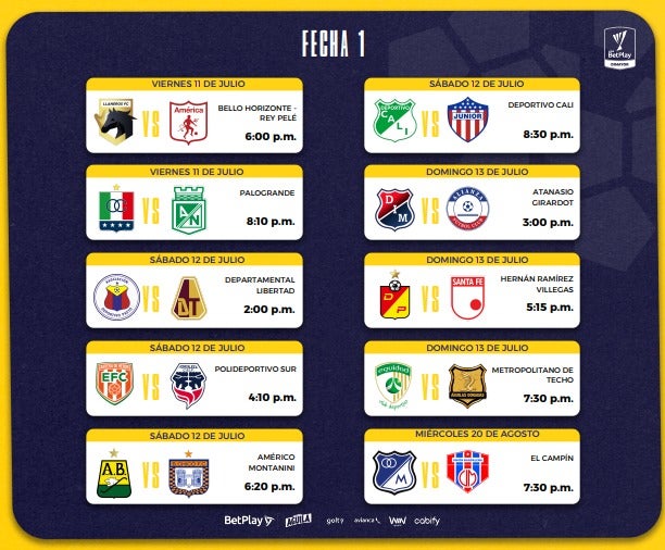 Fecha 1 - Clausura 2025 - Dimayor