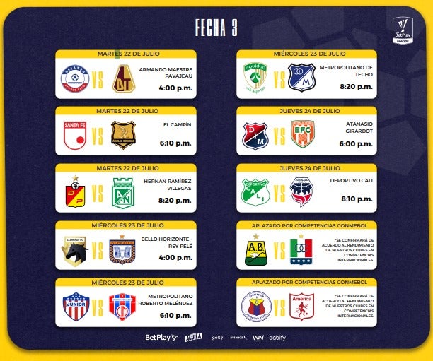 Fecha 3 - Clausura 2025 - Dimayor