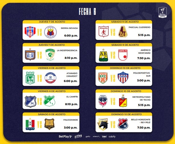 Fecha 6 - Clausura 2025 - Dimayor
