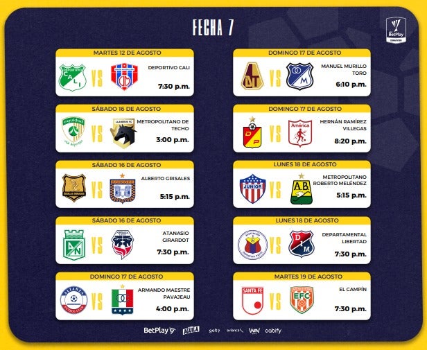 Fecha 7 - Clausura 2025 - Dimayor
