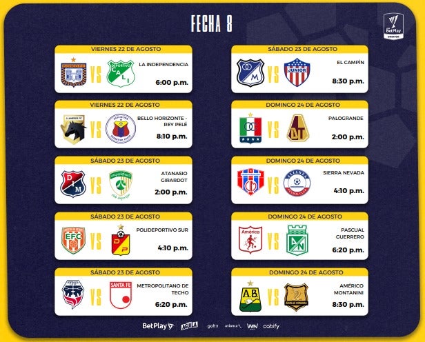 Fecha 8 - Clausura 2025 - Dimayor