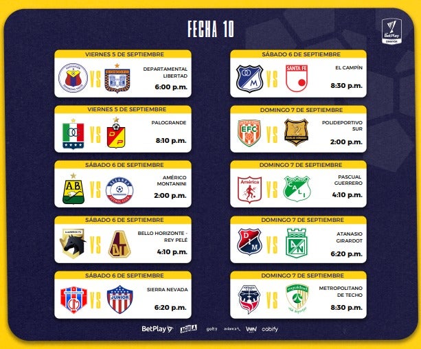 Fecha 10 - Clausura 2025 - Dimayor