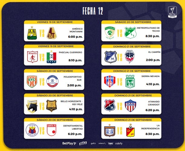 Fecha 12 - Clausura 2025 - Dimayor