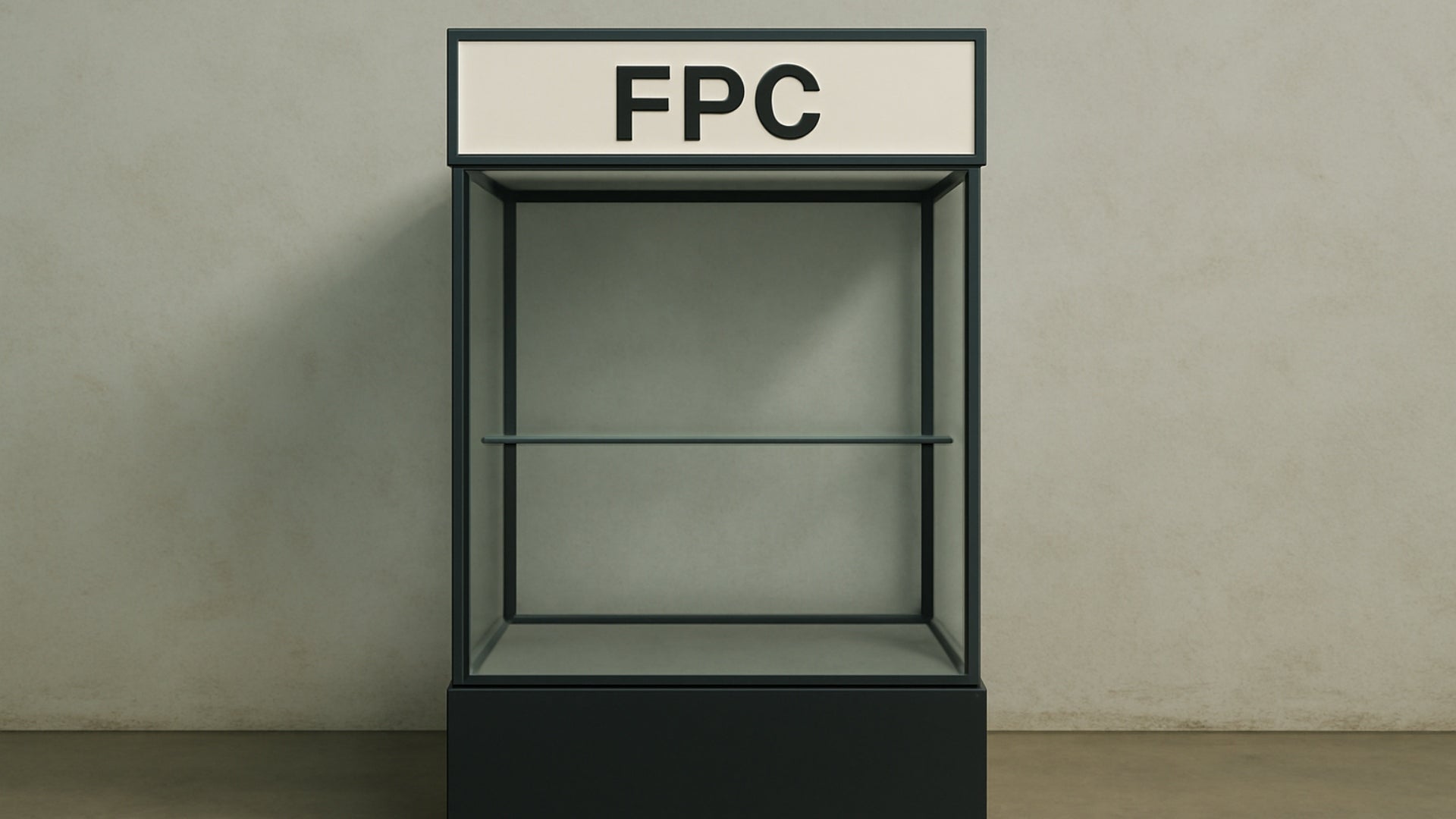 La tribuna de trofeos vacía del FPC - Chat GPT