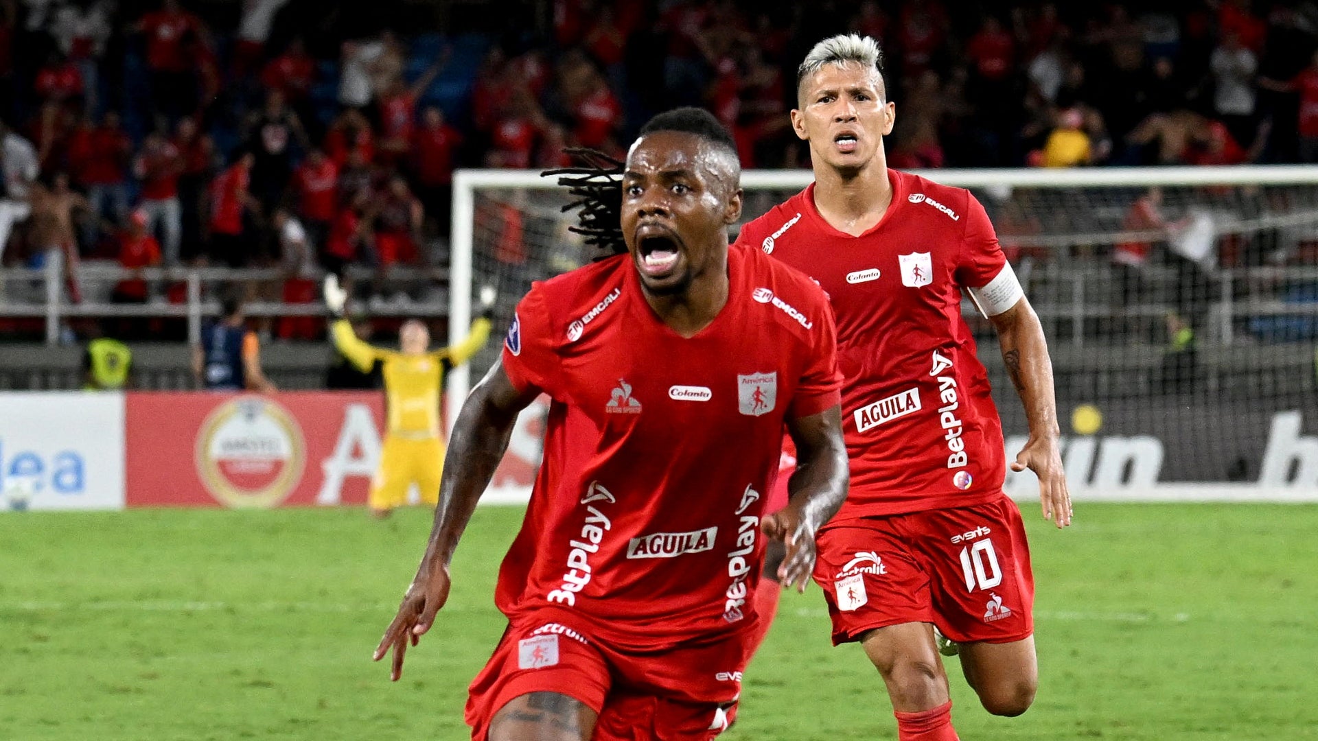 Gol de Jhon Murillo en Sudamericana vs Bahia - AFP Gol de Jhon Murillo en Sudamericana vs Bahia - AFP