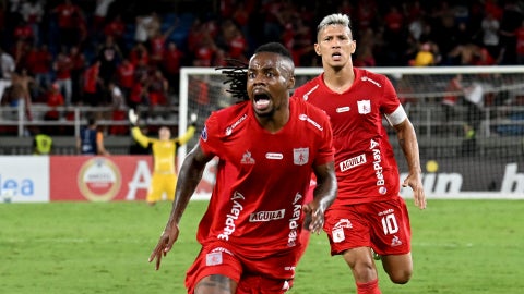 Gol de Jhon Murillo en Sudamericana vs Bahia - AFP